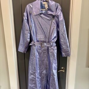 Brenda Knight x Free People Metallic Leather Trench Coat (INCREDIBLY RARE - NWT)